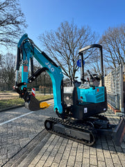 J&O Minibagger KV 12 - Kolbenpumpe und Mehrwegeventil -2 Zylinder Kubota Motor