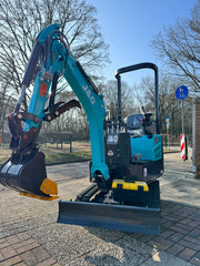 J&O Minibagger KV 12 - Kolbenpumpe und Mehrwegeventil -2 Zylinder Kubota Motor