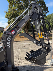 J&O Minibagger KV 10 mit Servo - Vorsteuerung in grau