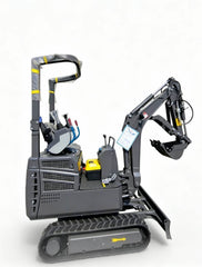 J&O Minibagger KV 10 mit Servo - Vorsteuerung in grau